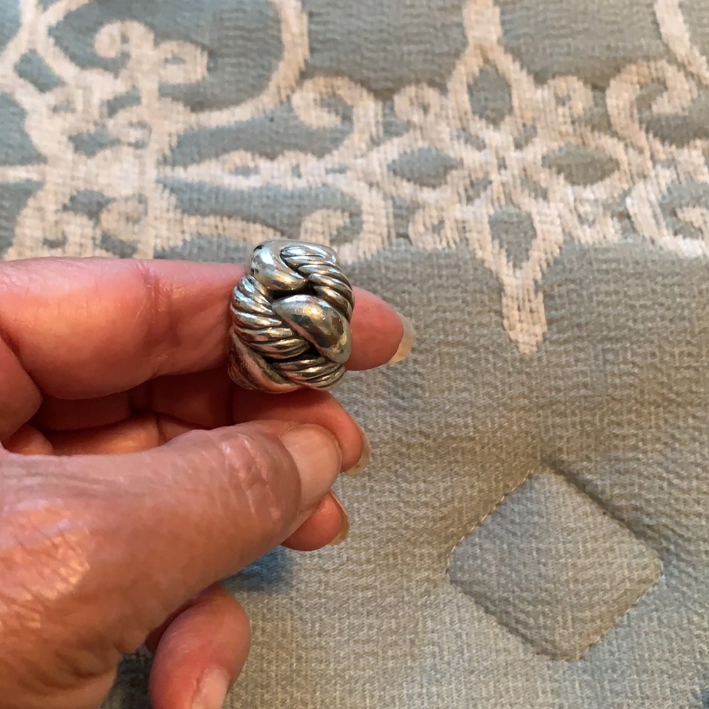 David Yurman woven cable sterling silver ring - Picture 8 of 8